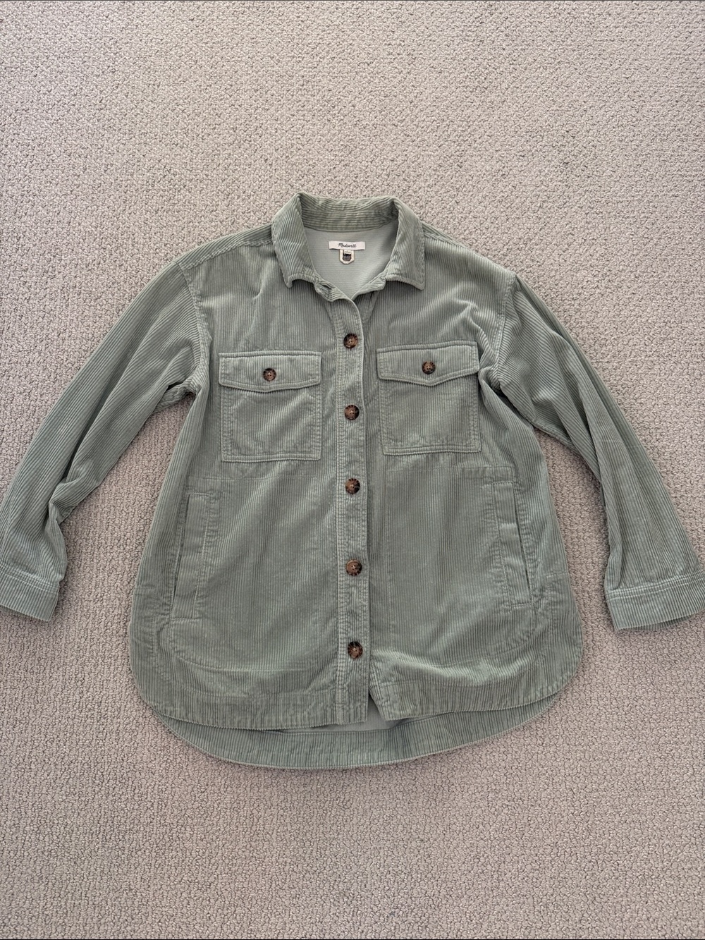 Madewell Corduroy Utility Jacket in Sage